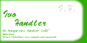 ivo handler business card